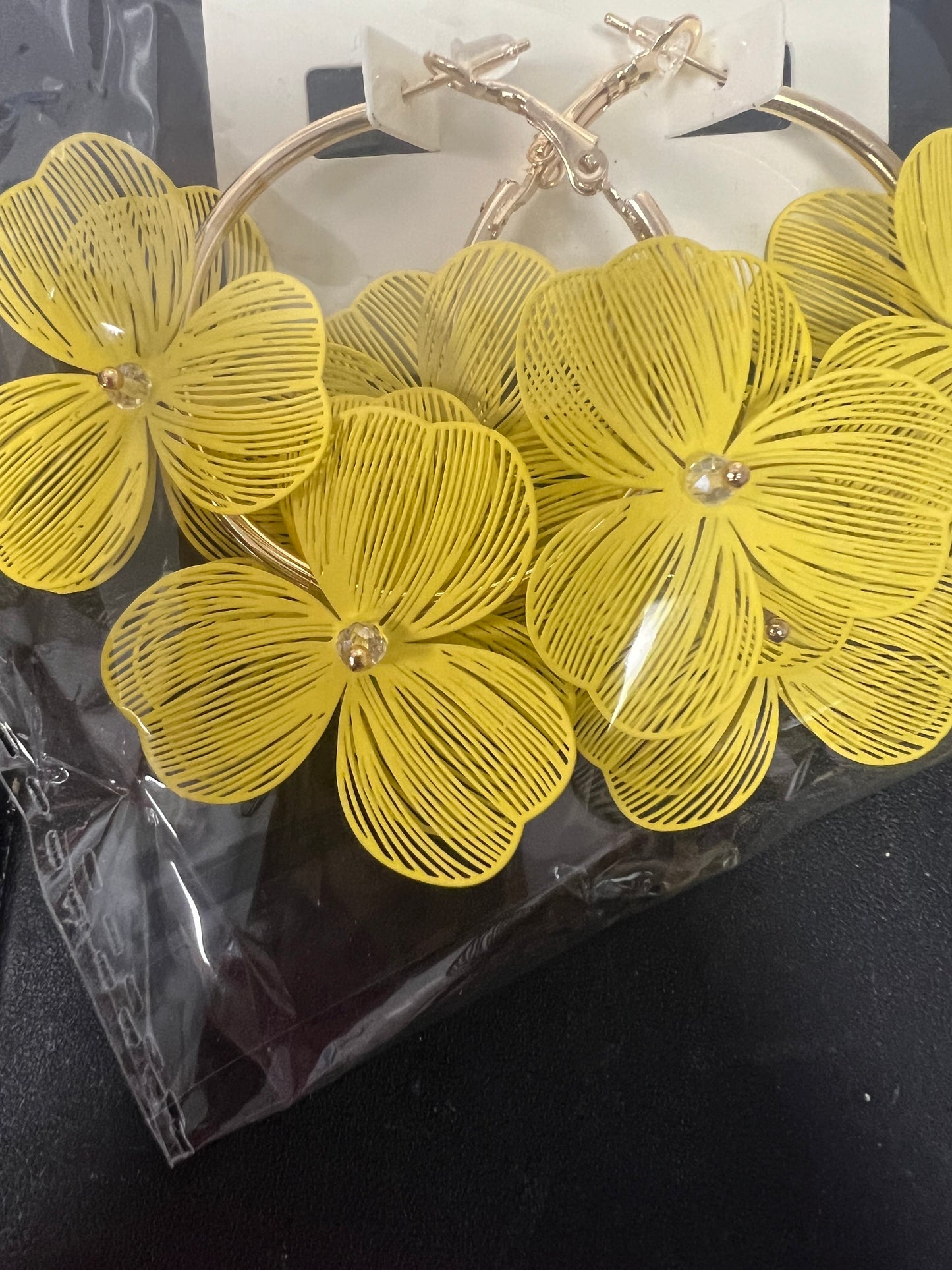 tropical flower earrings