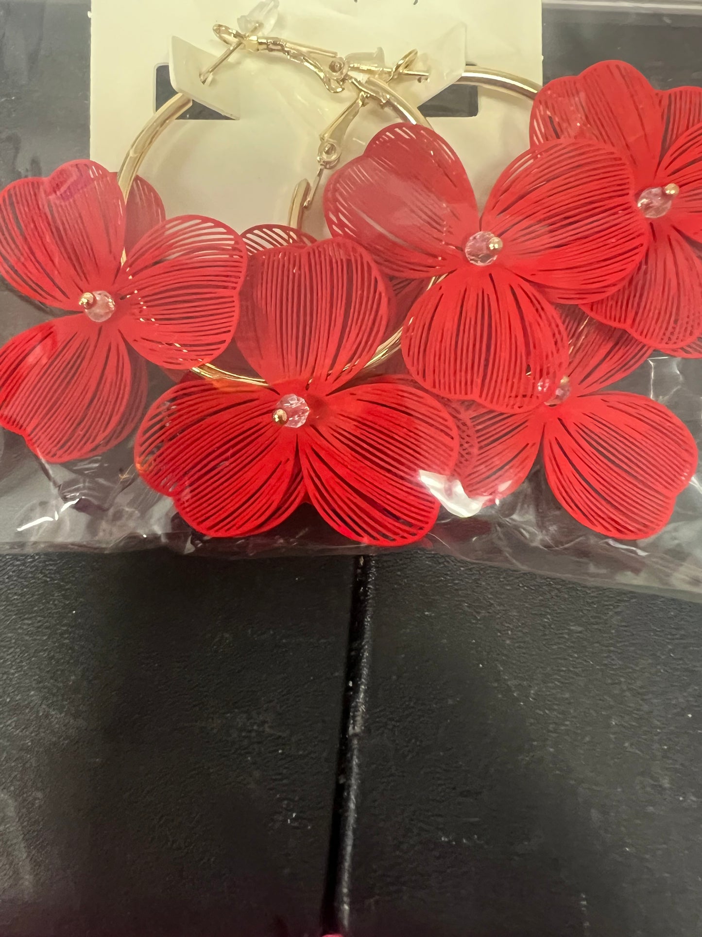 tropical flower earrings
