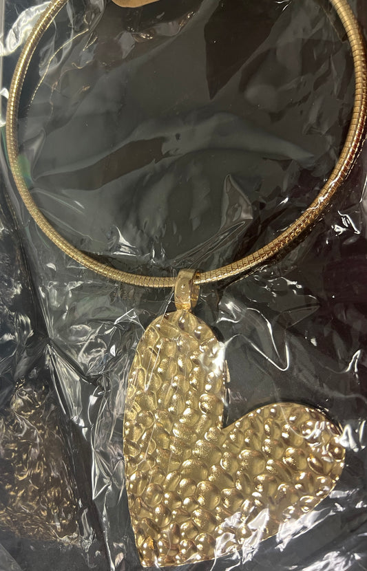 Gold Heart Necklace set