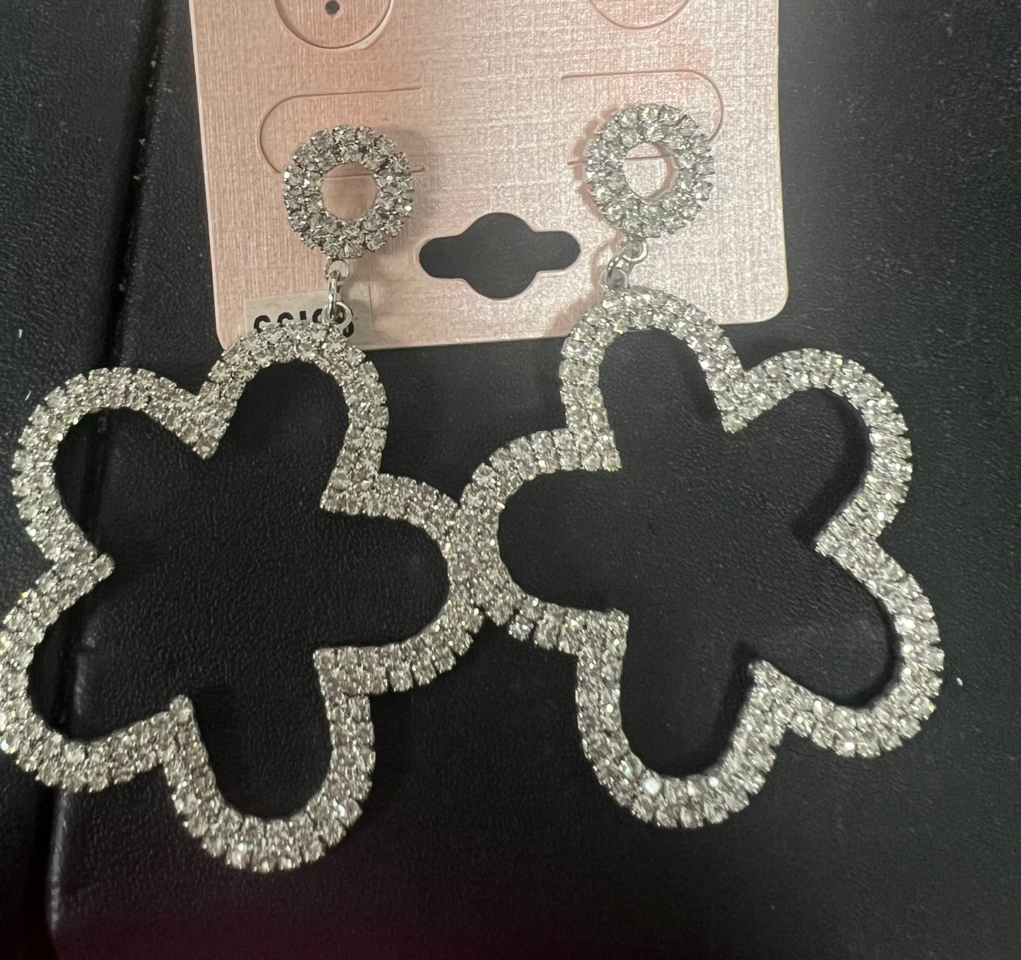 silver clover earrings